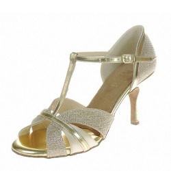 Dance shoes, professional, DL-70/1 gold glitter