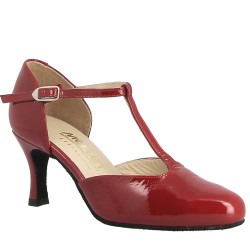 Tango shoes, professional, leather red gloss Nina