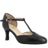 Tango shoes, professional, matte black leather, Nina