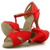 Dance shoes, professional, DL-11 red satin