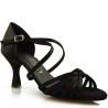 Dance shoes, professional, black satin 01