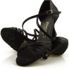Dance shoes, professional, black satin 01