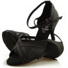 Dance shoes, professional, DL-44 black satin, black glitter