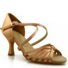 Dance shoes, professional, copper, light satin 01