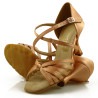 Dance shoes, professional, copper, light satin 01