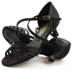 Dance shoes, professional, black satin 01