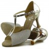 Dance shoes, professional, DL-01 silver glitter