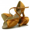 Dance shoes, professional, DL-17 satin flesh tan