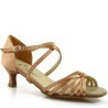 Dance shoes, professional, copper, light satin 01