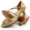 Dance shoes, professional, copper, light satin 01