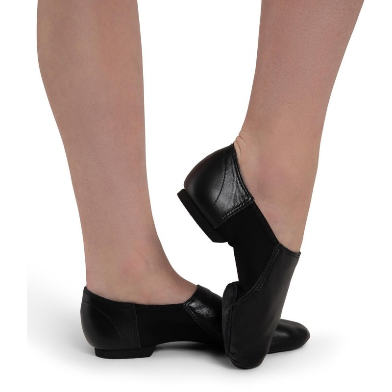 Capezio jazz dance shoes Nova V350W, black leather, slip-on