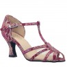 Buty do tańca, profesjonalne, skóra czerwona nakrapiana JASMINE19
