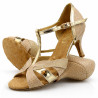 Dance shoes, professional, DL-80 punto - gold glitter