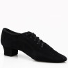 Men's Professional Latin Dance Shoes, Black Suede Leather DM 5207