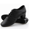 Boys' Professional Latin Dance Shoes, Matte Black Leather DM 5207