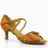 Dance shoes, professional, DL-9/7 satin flesh tan