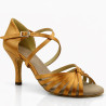 Buty do tańca, profesjonalne, DL-9/7 slim satyna cielista opalona