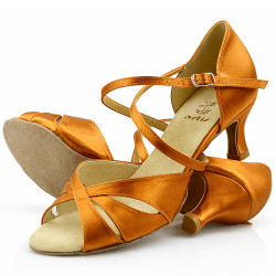 Dance shoes, professional, DL-8, 5 satin flesh tan