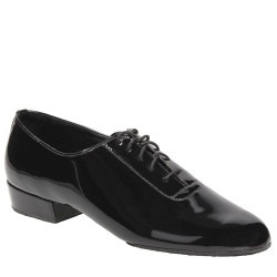 Dance shoes, professional, black leather glossy 21