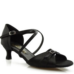 Dance shoes, professional, black satin 33