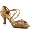 Dance shoes, professional, copper, light satin 38