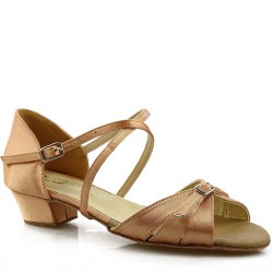 Dance shoes, professional, copper, light satin 33D