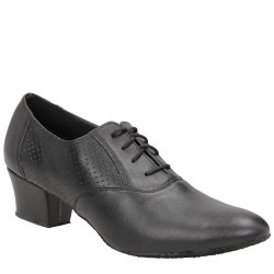 Dance shoes, professional, matte black leather 39