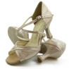 Dance shoes, professional, gold champagne 34