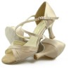 Buty do tańca, profesjonalne, beżowe, jasna satyna 34