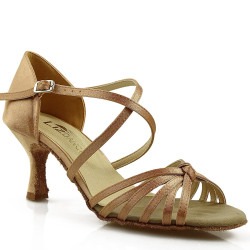 Dance shoes, professional, light nude satin 01