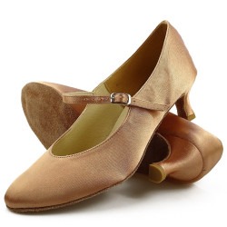Buty do tańca, standard, miedziane, jasna satyna 13