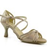 Dance shoes, professional, gold champagne 38