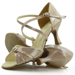 Dance shoes, professional, gold champagne 33