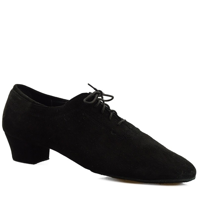 Dance shoes, professional, black suede leather 420