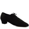 Dance shoes, professional, black suede leather 420