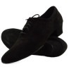 Dance shoes, professional, black suede leather 420