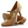 Buty do tańca, standard, cieliste, jasna satyna 13