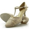 Buty do tańca, profesjonalne, kryte, beżowe, jasna satyna 16C