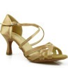 Buty do tańca, profesjonalne, cieliste, jasna satyna 03