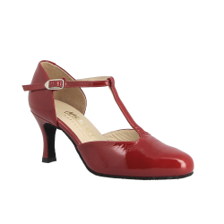 Tango shoes, professional, leather red gloss Nina