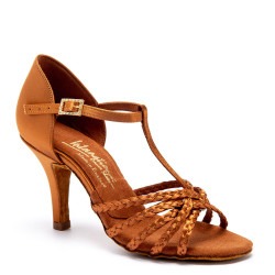 Dance shoes, professional, Neeve - Tan Satin