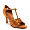 Buty do tańca, profesjonalne, Mia T-Bar - Tan Satin