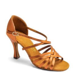 Dance shoes, professional, L3007 - Tan Satin