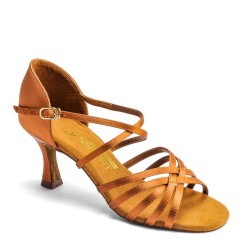 Dance shoes, professional, L3007 - Tan Satin