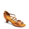 Dance shoes, professional, G1013 - Tan Satin - Size 5.5+