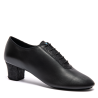 Dance shoes, professional, F33 - Black Calf/Black Fiori