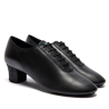 Dance shoes, professional, F33 - Black Calf/Black Fiori