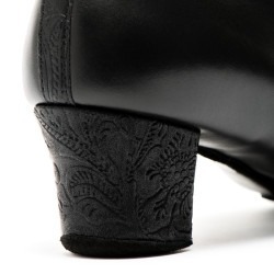 Buty do tańca, profesjonalne, F33 - Black Calf/Black Fiori