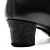 Dance shoes, professional, F33 - Black Calf/Black Fiori