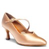 Dance shoes, professional, ICS SuperStar SingleStrap - Peach Satin
